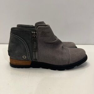Sorel Major Low ankle boots gray suede/canvas US 6.5